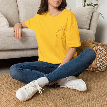 Trendy Unisex Softstyle T-Shirt with Love Hand Gesture Design
