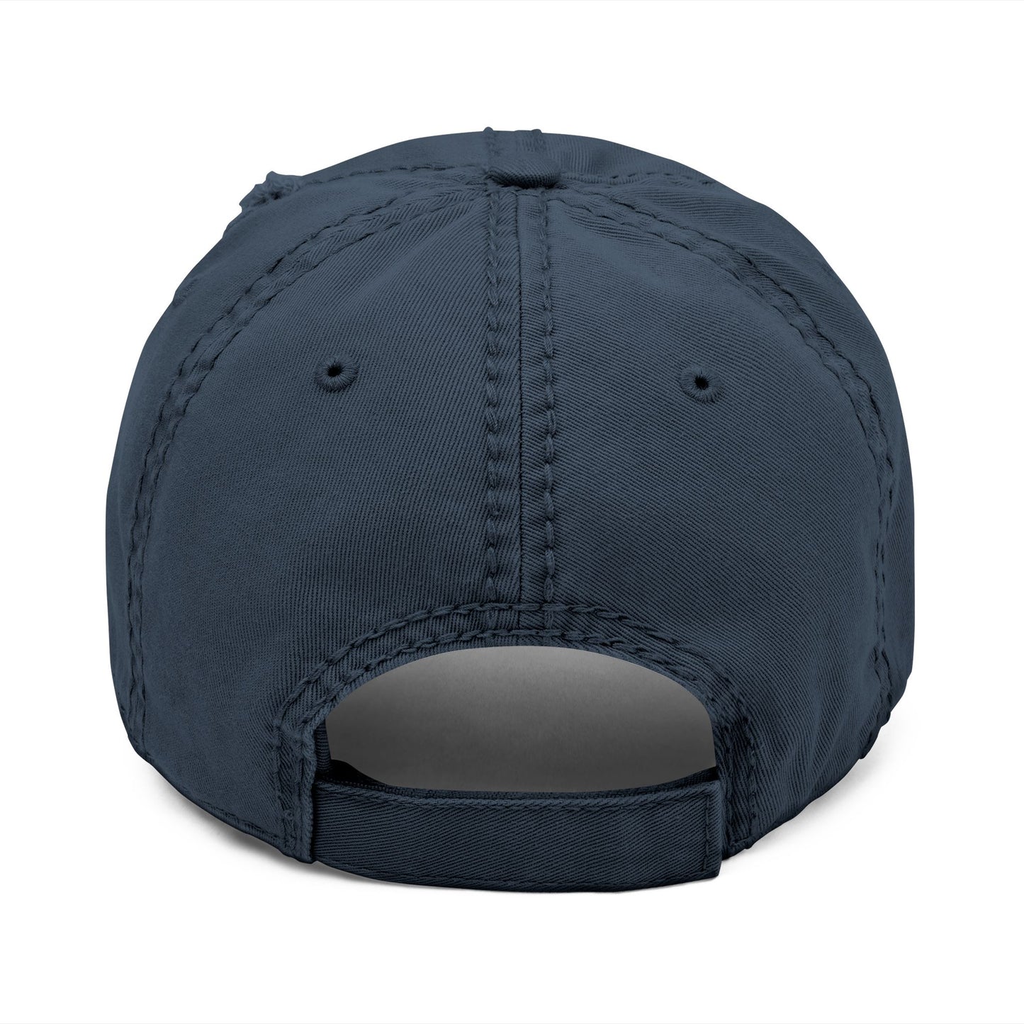 Distressed USA flag embroidered dad hat by Printify, featuring a casual, weathered American flag design on a classic hat.
