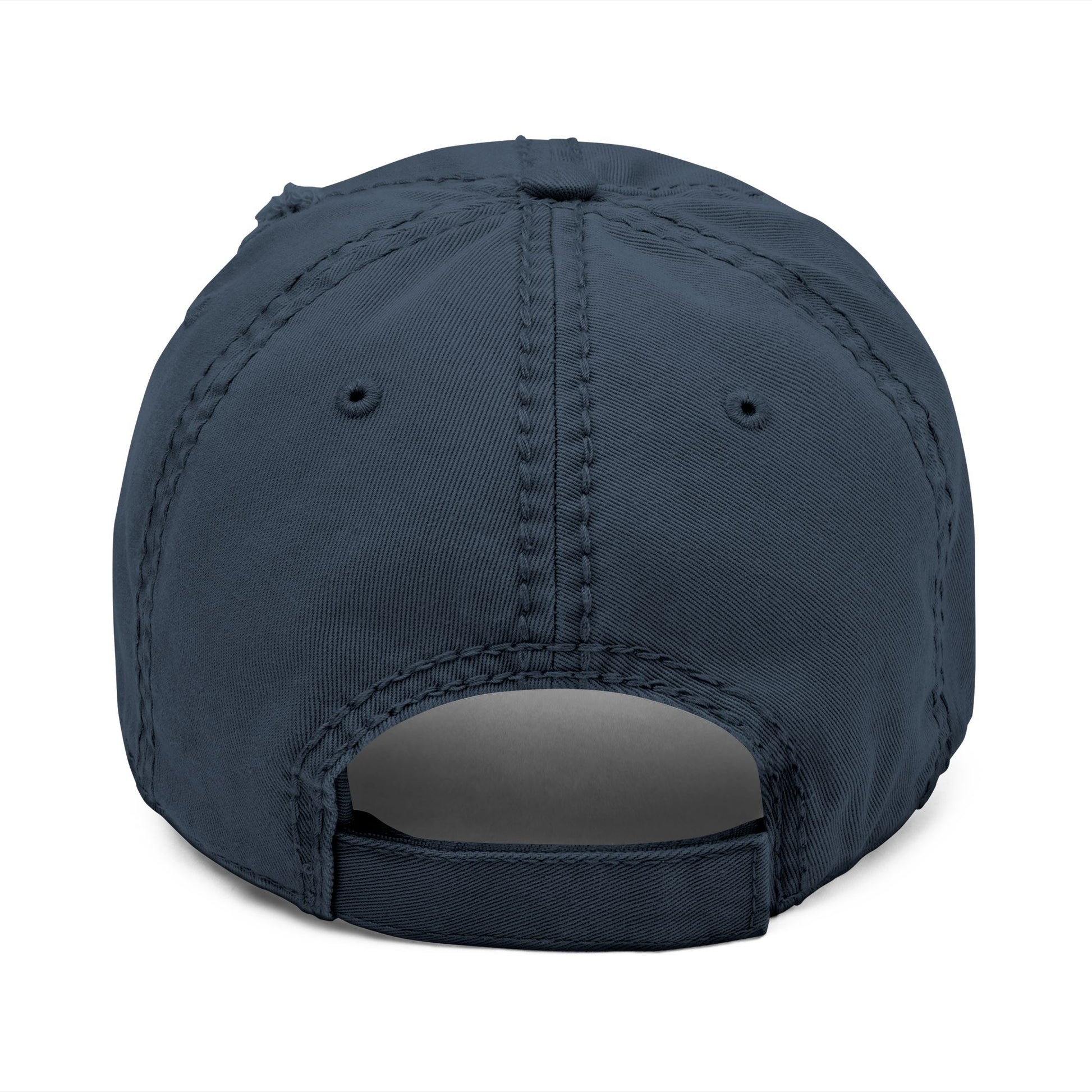 Distressed USA flag embroidered dad hat by Printify, featuring a casual, weathered American flag design on a classic hat.