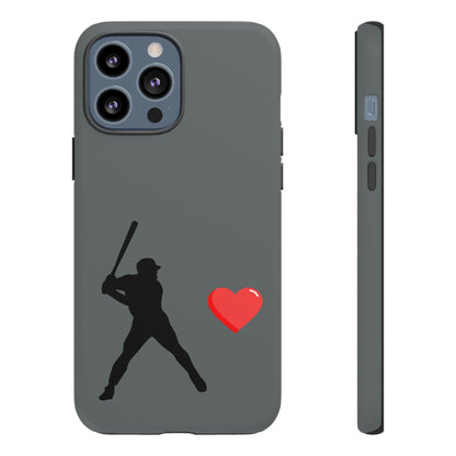 Printify Baseball Love phone case featuring sporty design, durable protective cover for sports fans and Father's Day gift.