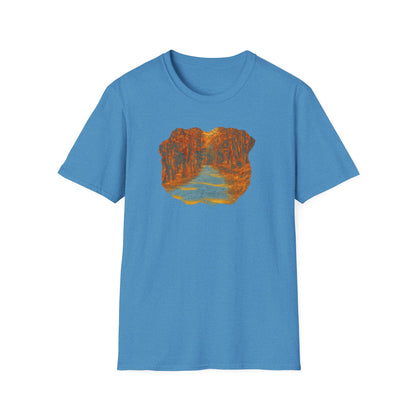 Nature-Inspired Unisex Softstyle T-Shirt, Outdoor Lover Gift, Casual Wear, Ideal for Hiking, Nature Trips, Unique Graphic Tee - TRV