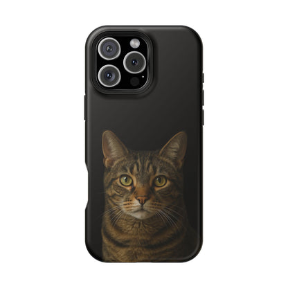 Magnetic Impact-Resistant Phone Case — Realistic Tabby Cat Portrait