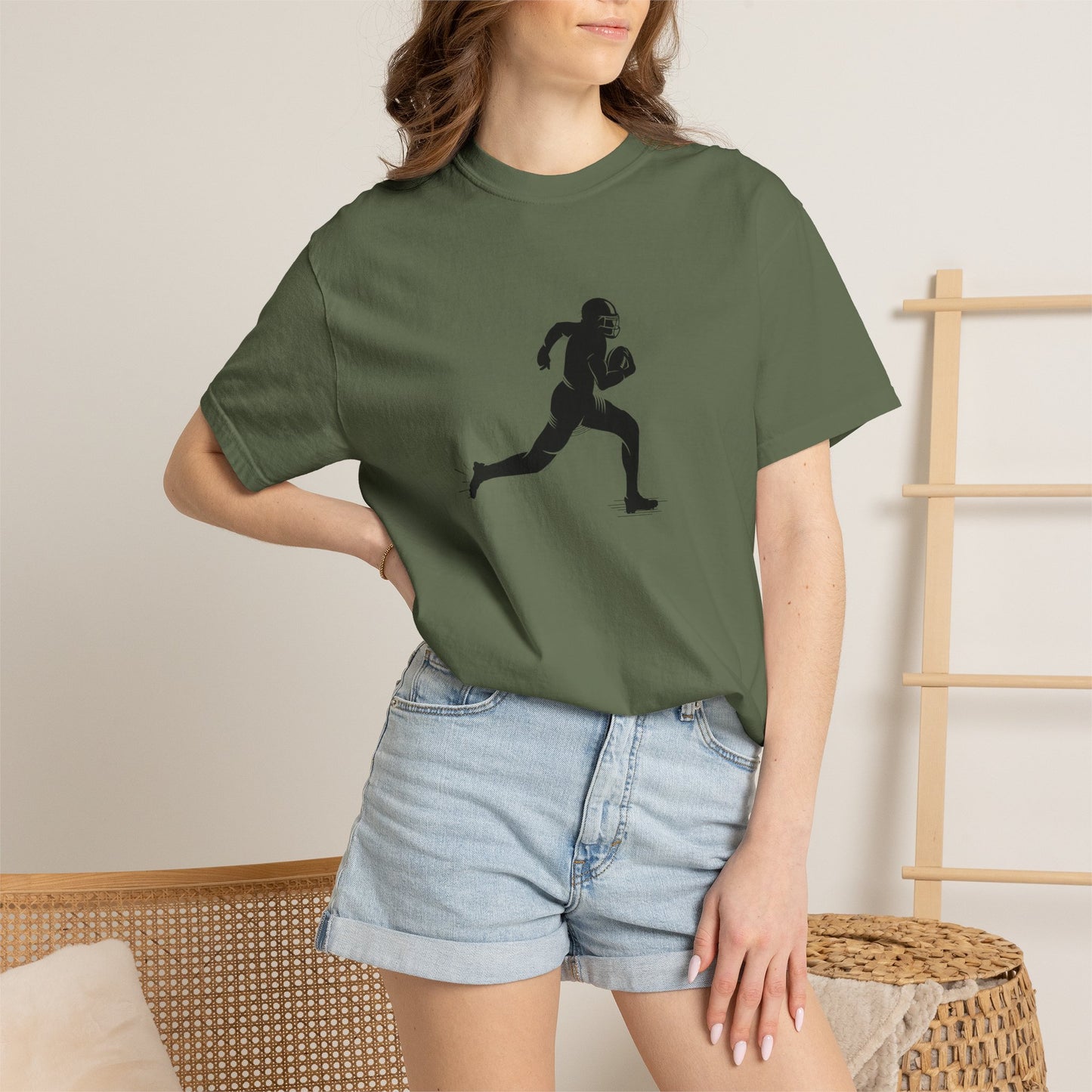 Football Player Graphic Unisex T-Shirt, Casual Sports Tee, Gift for Athletes, Workout Shirt, Everyday Wear, Unique Running Apparel