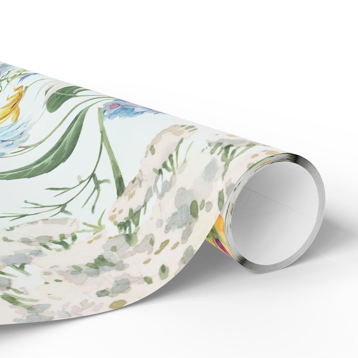 Floral Watercolor Wrapping Paper Roll — Pastel Flowers Gift Wrap for Mother's Day & Spring