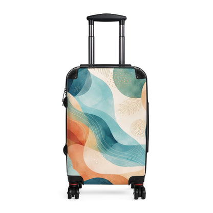 Autumn Mist Forest Suitcase — Scenic Fall Travel Luggage