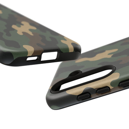 Camouflage tough phone case by Printify with rugged camo design, protective cover for smartphones, durable and stylish.