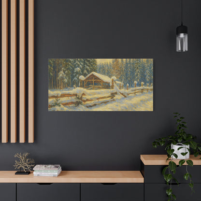 Canvas Wall Art, Winter Landscape Print, Home Decor, Rustic Art, Gift for Nature Lovers, Holiday Decoration - TRV