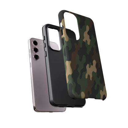 Camouflage tough phone case by Printify, rugged camo protective cover for smartphones with a durable, military-inspired design.