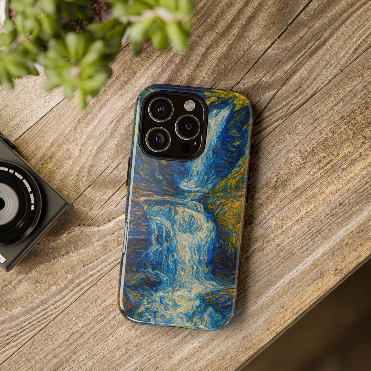 Artistic Phone Case - Waterfall Design, Unique Gift, Phone Accessory, Nature Lover, Original Artwork - TRV