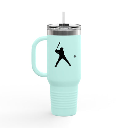 Baseball Player Insulated Travel Mug - 40oz, Sports Enthusiast Gift, Coffee Cup, Active Lifestyle, Personalized Mug, Custom Travel Tumbler - TRV