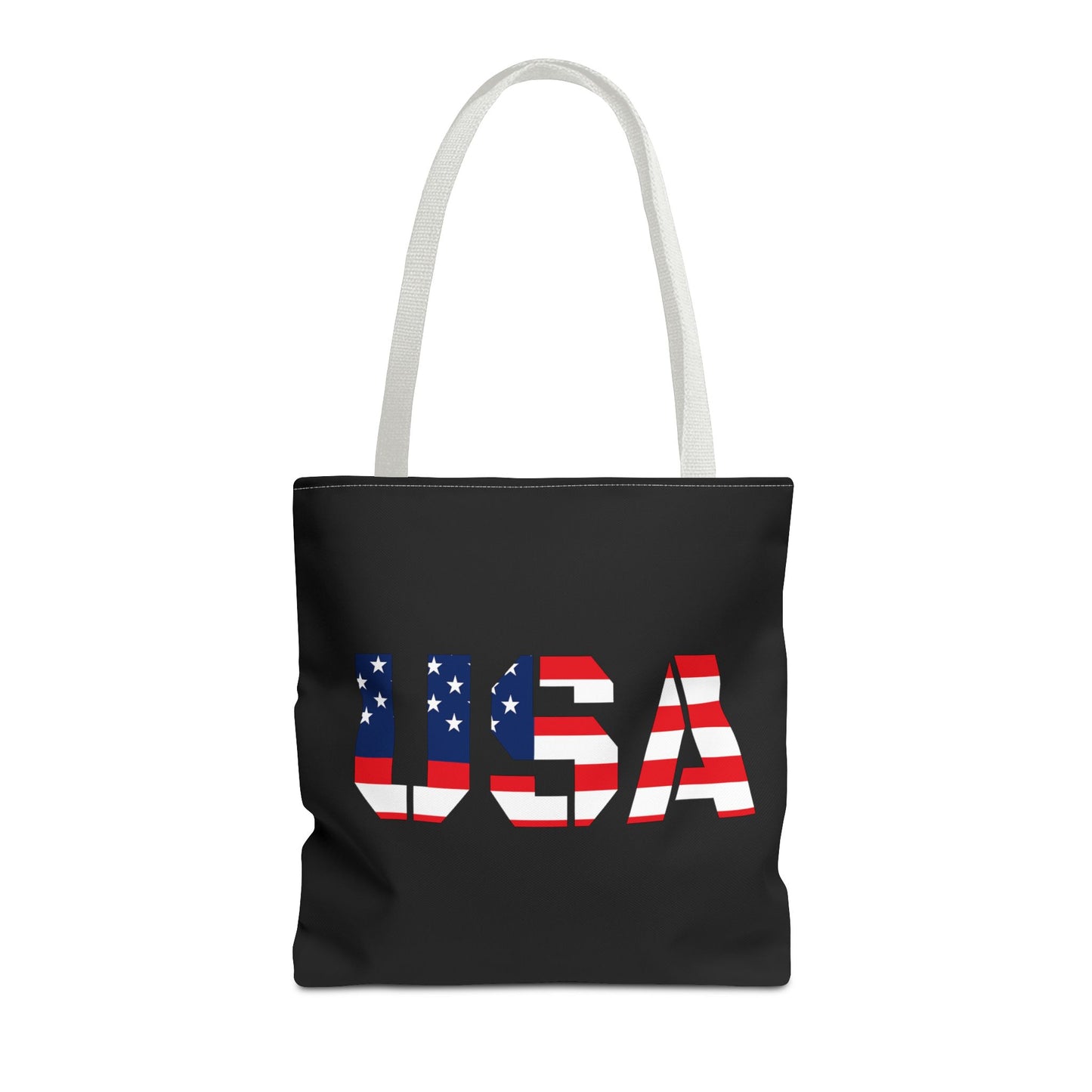 Patriotic USA Print Tote Bag, Reusable Shopping Bag, 4th of July Gift, Summer Carryall, American Flag Style - TRV