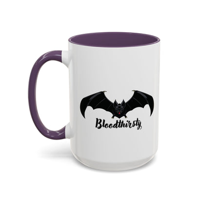 Bloodthirsty Bat Coffee Mug - Unique Halloween and Gothic Accents