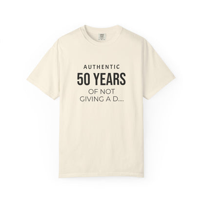 Custom garment-dyed T-shirt by Printify, showing a soft, colorful cotton tee with a relaxed fit and vibrant dyeing details.