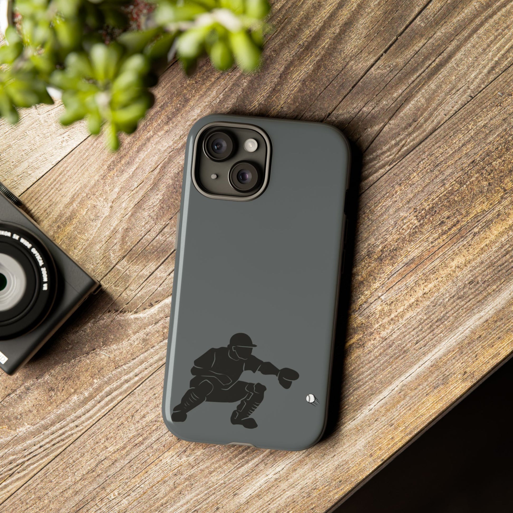 Baseball Catcher Phone Case, Sports Phone Accessory, Tough Cases, Gift for Athletes, Sports Fan Merchandise, Unique Design - TRV