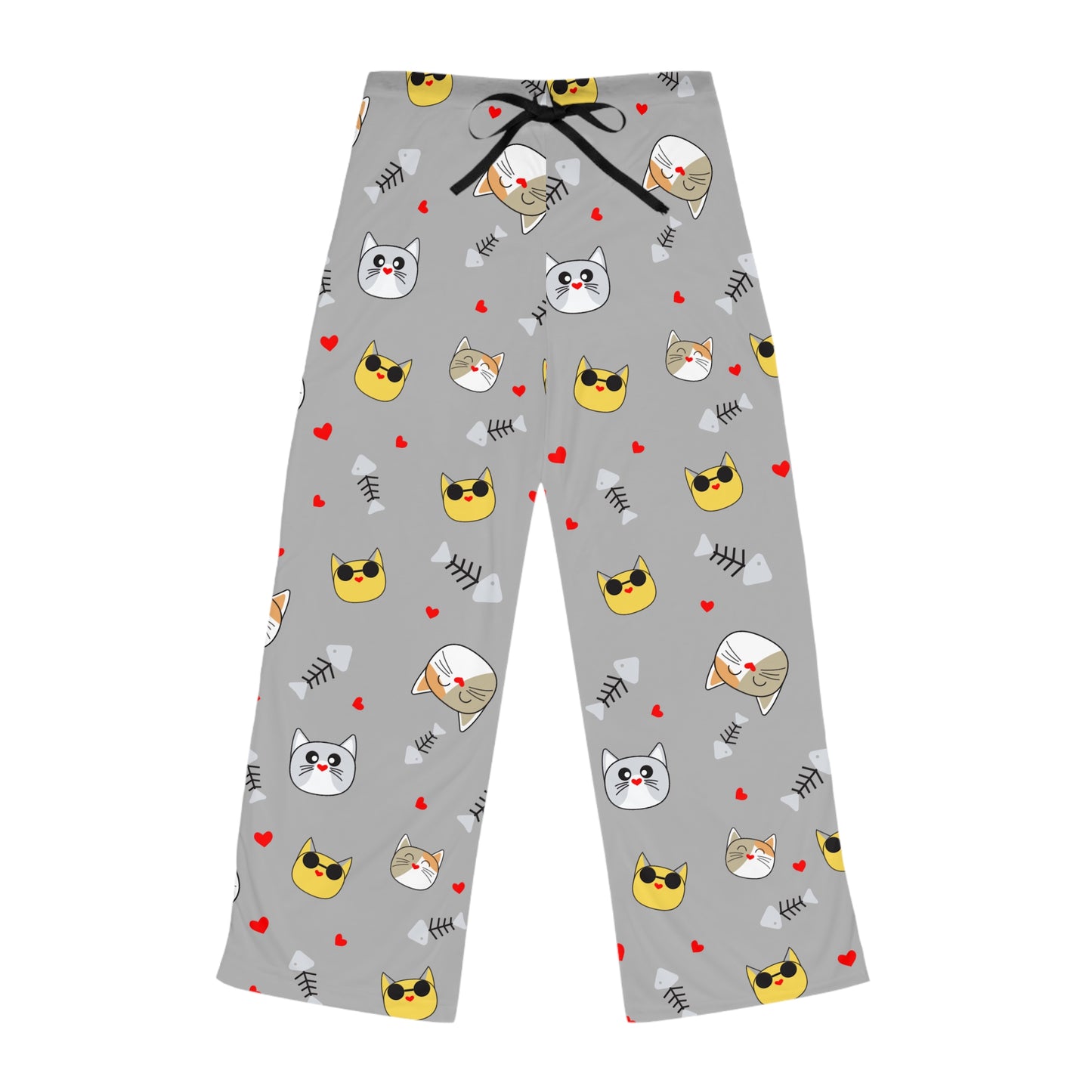 Cozy Cat-Themed Women's Pajama Pants | Cute Sleepwear, Relaxation, Gifts for Cat Lovers, Pajama Party, Lounge Wear - TRV
