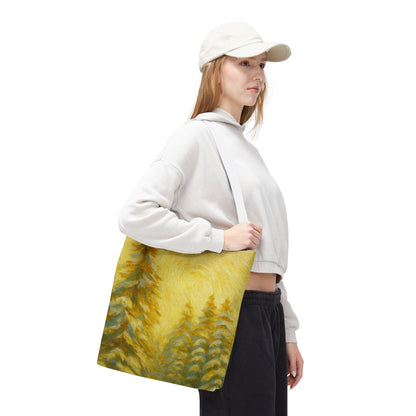 Eco-friendly canvas tote bag with artistic abstract design, ideal for beach or everyday use, by Printify.