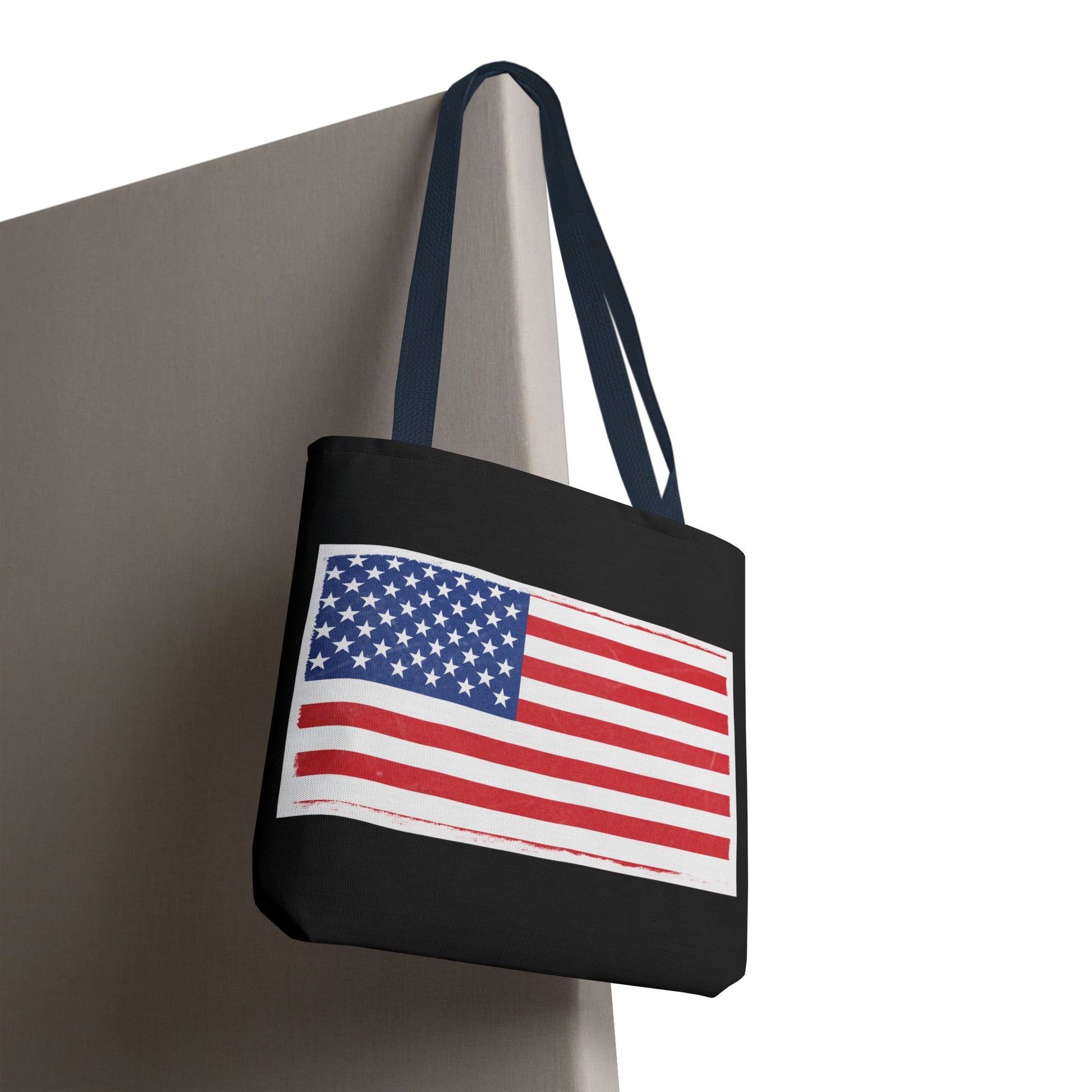 Patriotic Tote Bag, American Flag Carryall, Beach Bag, Reusable Shopping Tote, Independence Day Gift - TRV