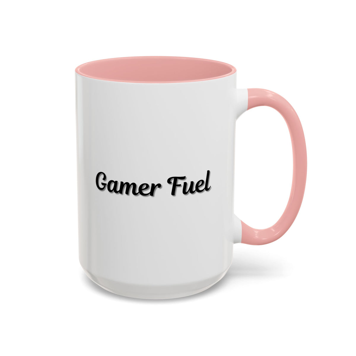 Printify Gamer Fuel coffee mug, accent 11oz or 15oz, featuring a gaming-themed design on ceramic mug.