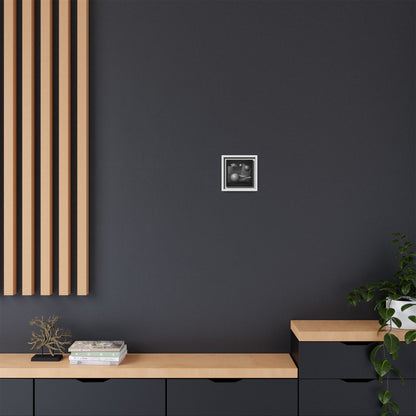Monochrome Geometric Spheres Canvas Framed Wall Art | Matte Print