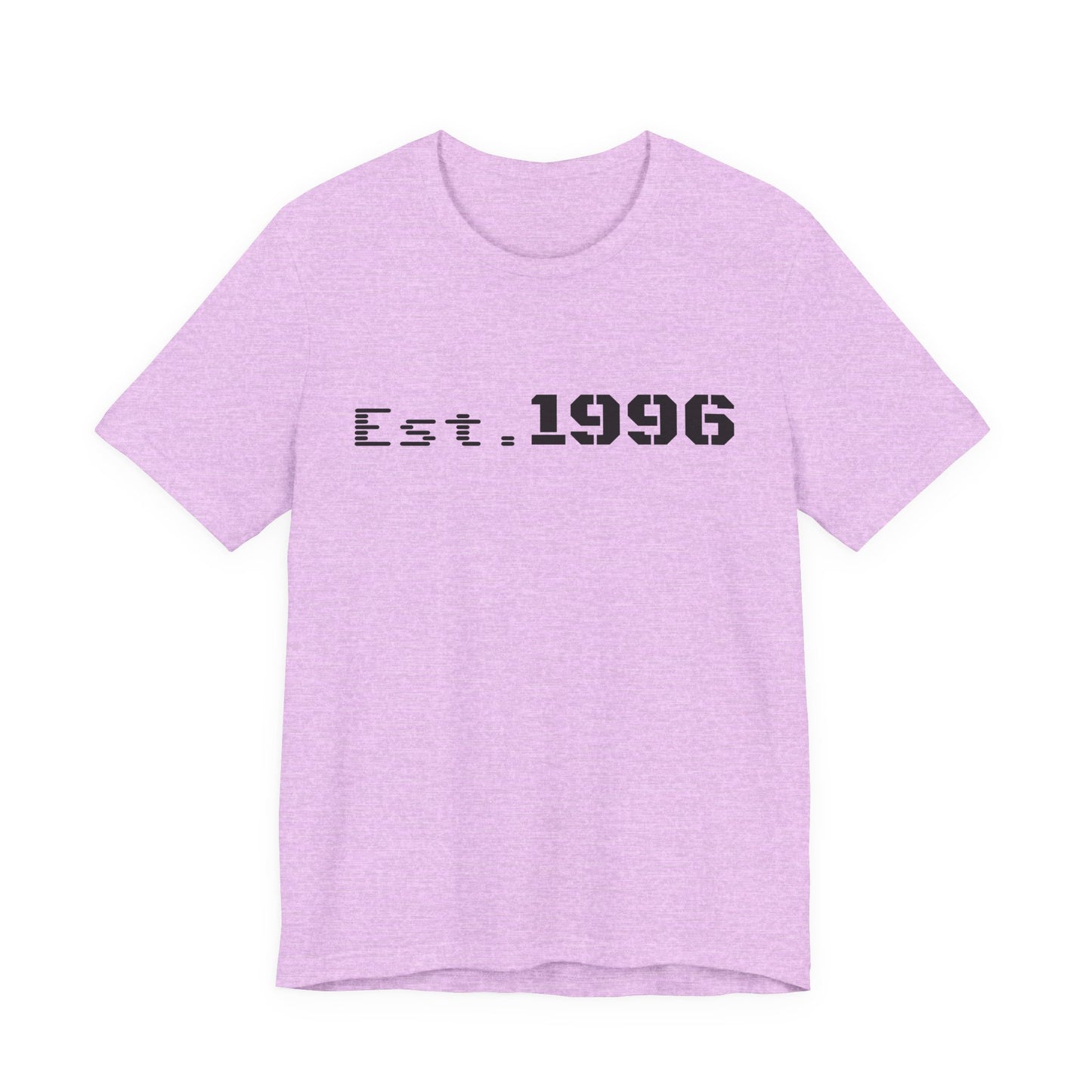 Vintage Est. 1996 T-shirt by Printify featuring a classic design, perfect for birthday gifts celebrating a birth year.