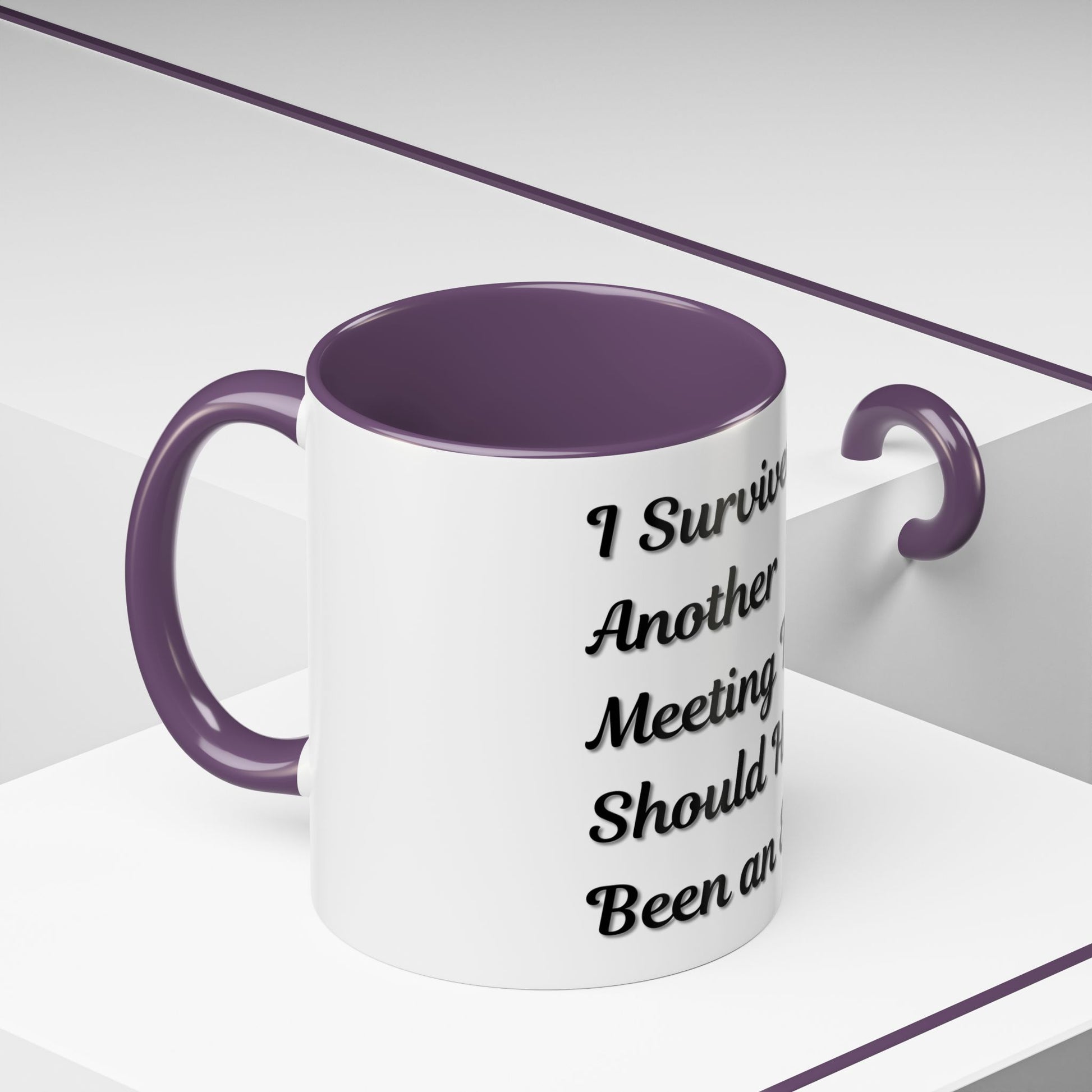 Humorous Coffee Mug - "I Survived Another Meeting That Should Have Been an Email" - TRV