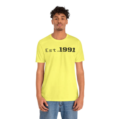 Unisex Vintage Est. 1991 Tee - Perfect Gift for Birthdays, Anniversaries, Throwback Fashion, Casual Wear, Milestone Celebrations