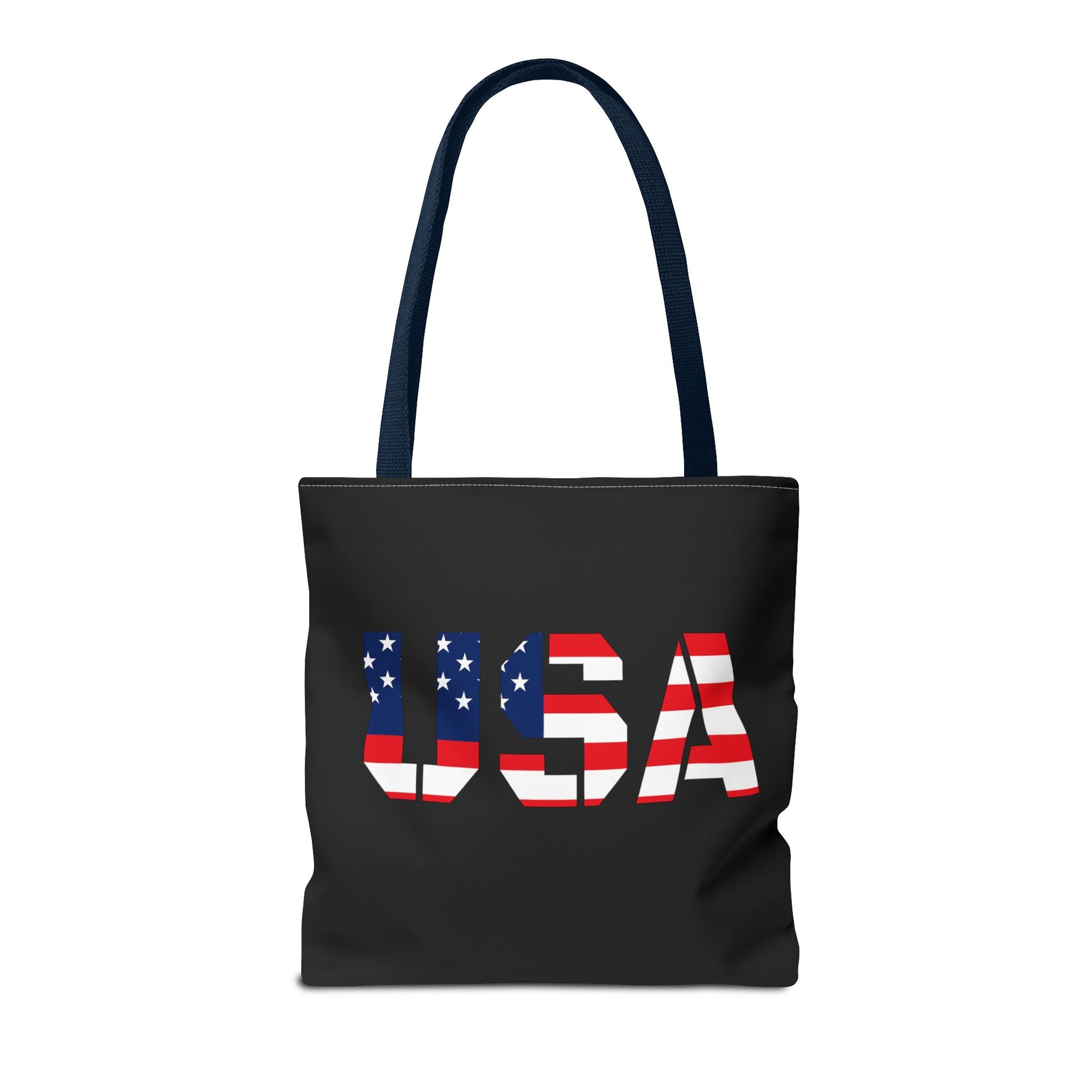 Patriotic USA Print Tote Bag, Reusable Shopping Bag, 4th of July Gift, Summer Carryall, American Flag Style - TRV