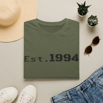 Vintage 1994 Est. graphic T-shirt by Printify featuring bold retro design on soft cotton fabric.