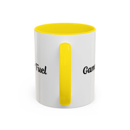 Printify Gamer Fuel coffee mug in 11oz or 15oz size, featuring a bold design perfect for gamers and coffee lovers.