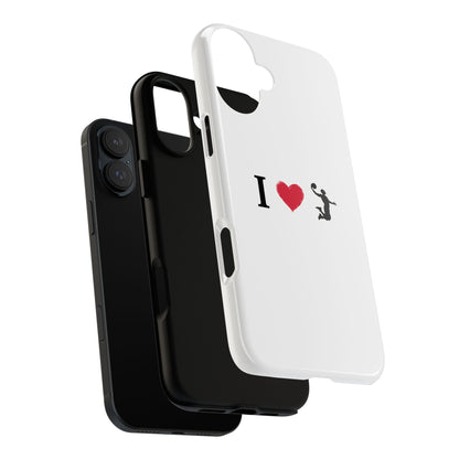 I Love Basketball Phone Case, Sporty Cell Cover, Basketball Gift for Players, Tough Cases, Love for Sports Accessories - TRV