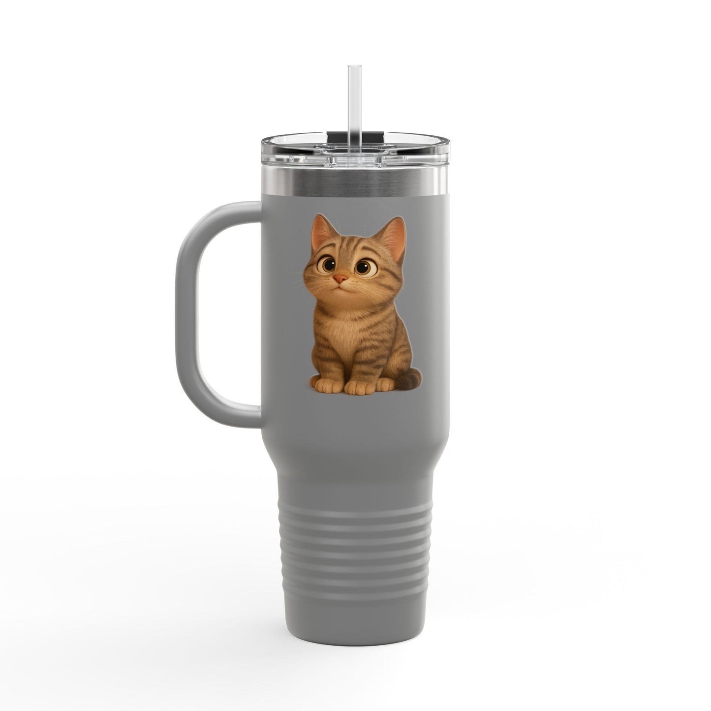 Cute Cat Insulated Travel Mug, 40oz | Perfect Pet Lover Gift | BPA-Free Drinkware, Cozy Coffee Companion, Cat-Themed Hydration