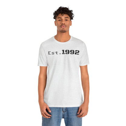 Est. 1992 Short Sleeve Tee - Retro Unisex T-Shirt, Birthday Gift, Vintage Style Shirt, Casual Wear, Trendy Outfit