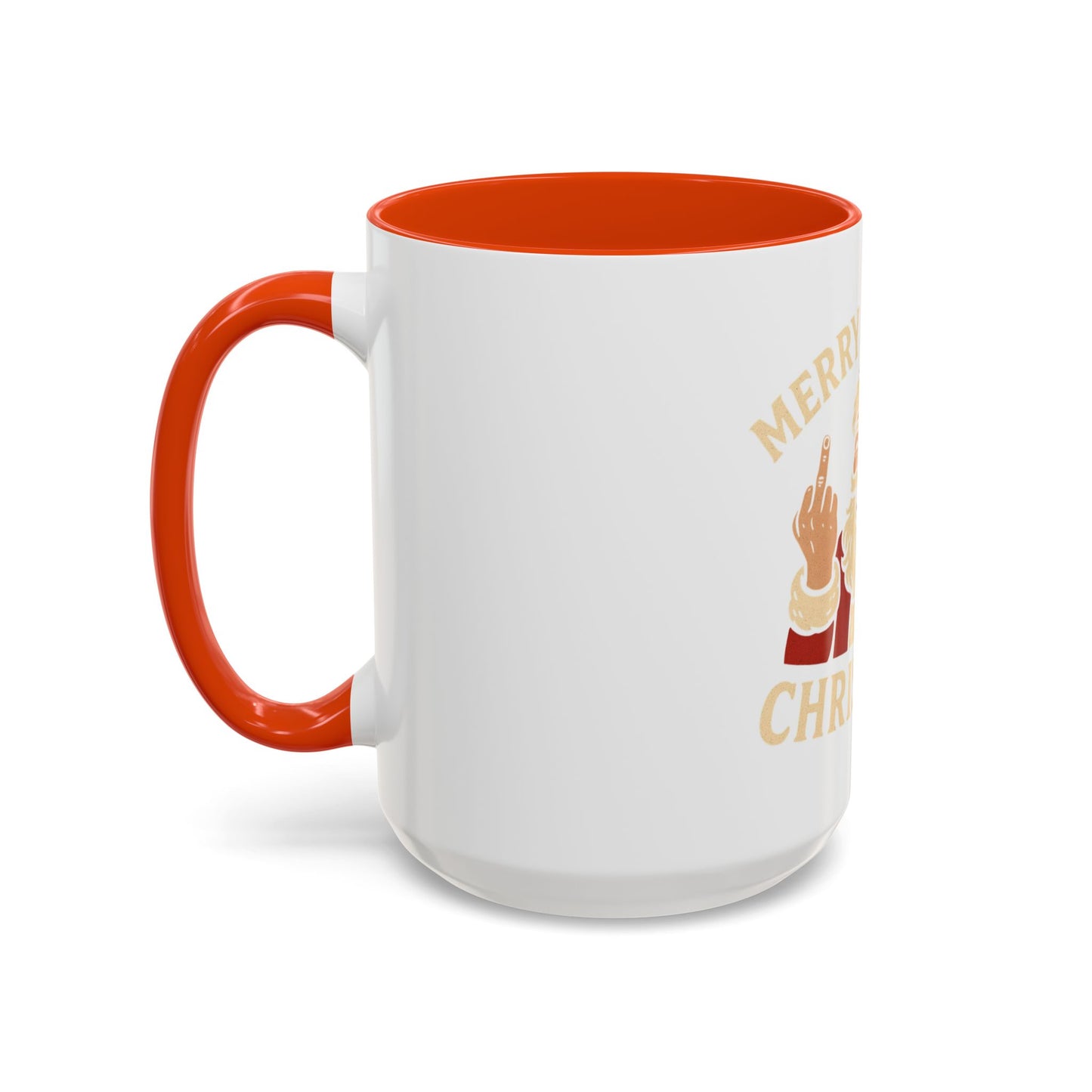 Merry Fucking Christmas Mug — Funny Santa Middle Finger Coffee Cup (11oz & 15oz)
