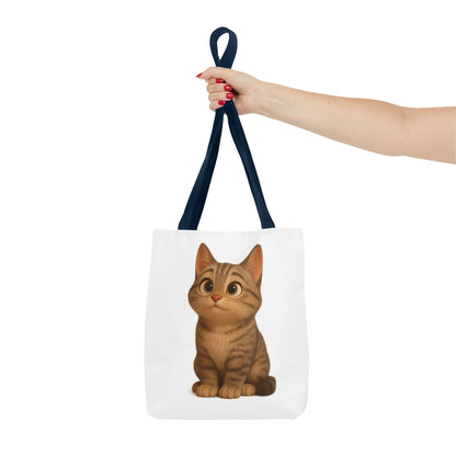 Cute Cat Tote Bag - Perfect for Animal Lovers, Eco-Friendly Carryall, Beach Bag, Shopping Tote, Gift for Cat Owners - TRV