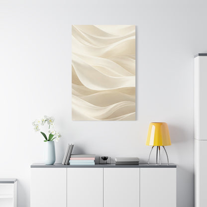 Neutral Abstract Wave Art Matte Canvas
