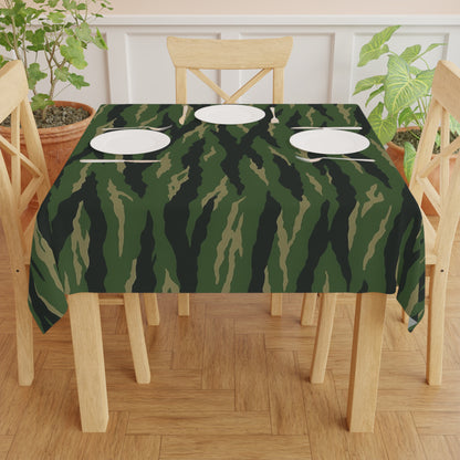 Camo Print Tablecloth - Rustic Dining Decor, Outdoor Parties, Military Theme, Table Cover, Home Table Decor