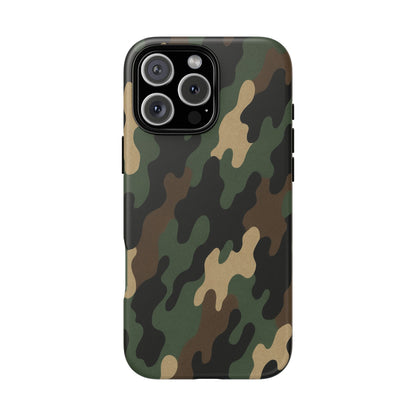 Camouflage tough phone case by Printify featuring rugged camo design and durable protective material for smartphones.