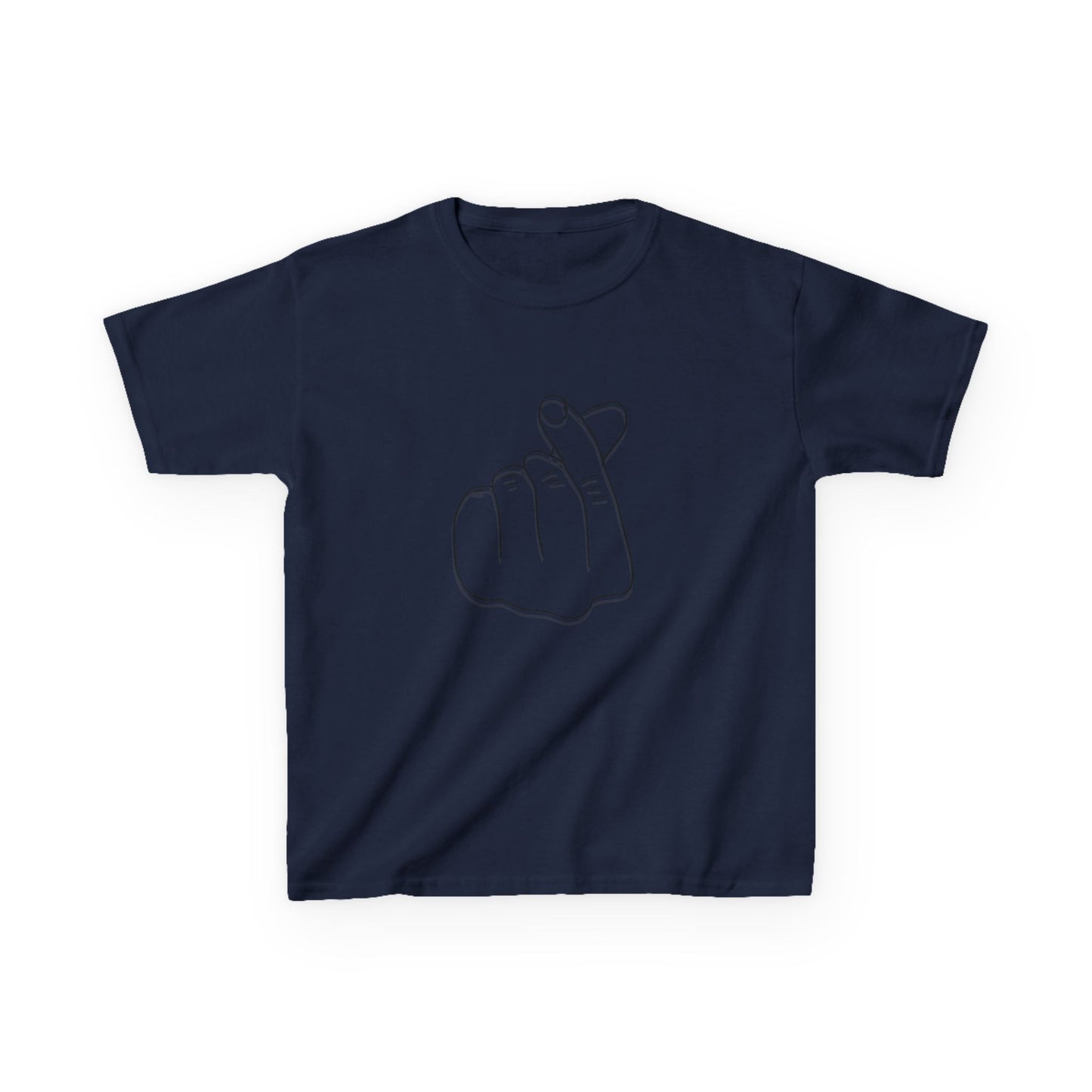 Cute Kids Heavy Cotton Tee - K-Pop Inspired Love Gesture