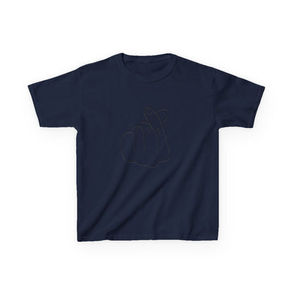 Cute Kids Heavy Cotton Tee - K-Pop Inspired Love Gesture