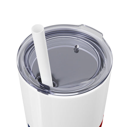 Skinny Tumbler — USA Flag 20oz Straw Tumbler (Patriotic Travel Cup)