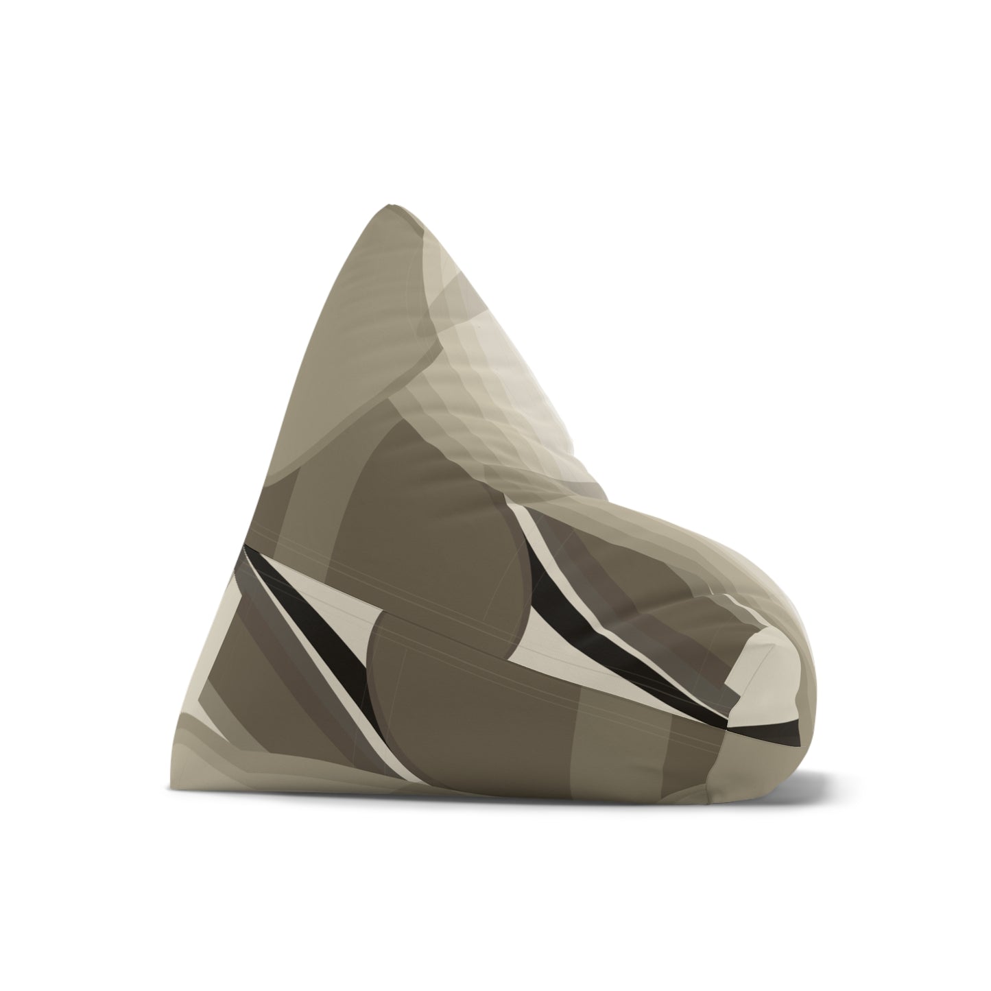 Abstract neutral swirl pattern bean bag cover by Printify, modern home decor accent for living room or casual seating areas.