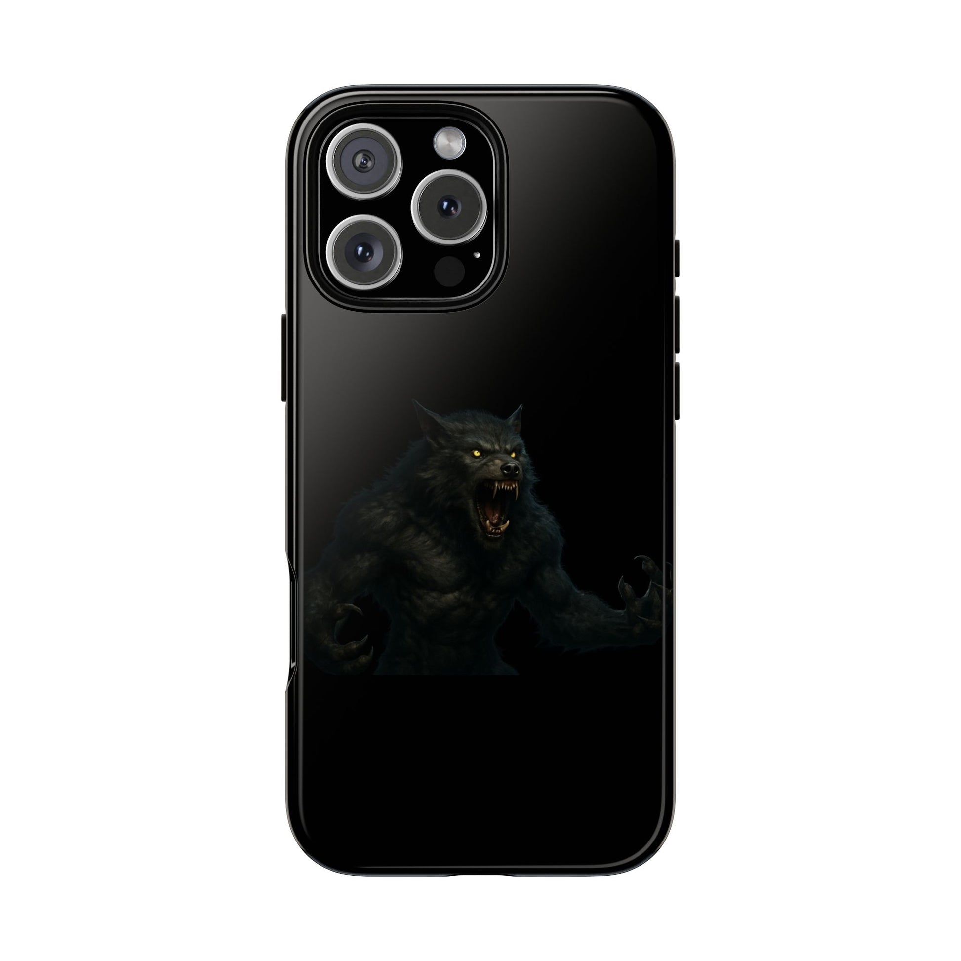 Werewolf Phone Case, Tough Cases, Black Panther Design, Gift for Animal Lovers, Phone Accessories, Fierce Phone Protection - TRV