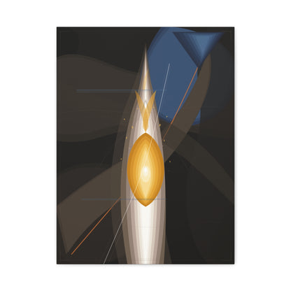 Abstract Geometric Flame Canvas | Matte Stretched Canvas 1.25"
