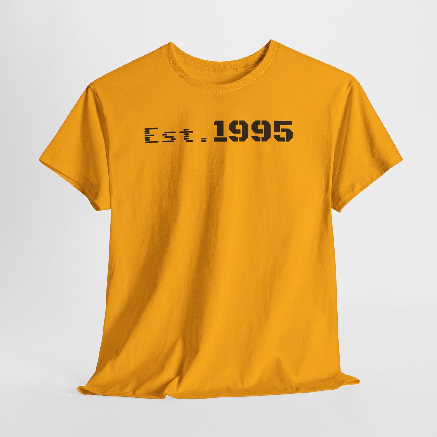 Unisex Heavy Cotton Tee - Est. 1995, Vintage Birthday Gift, Customizable Tee, Retro Unisex Shirt, Casual Everyday Wear