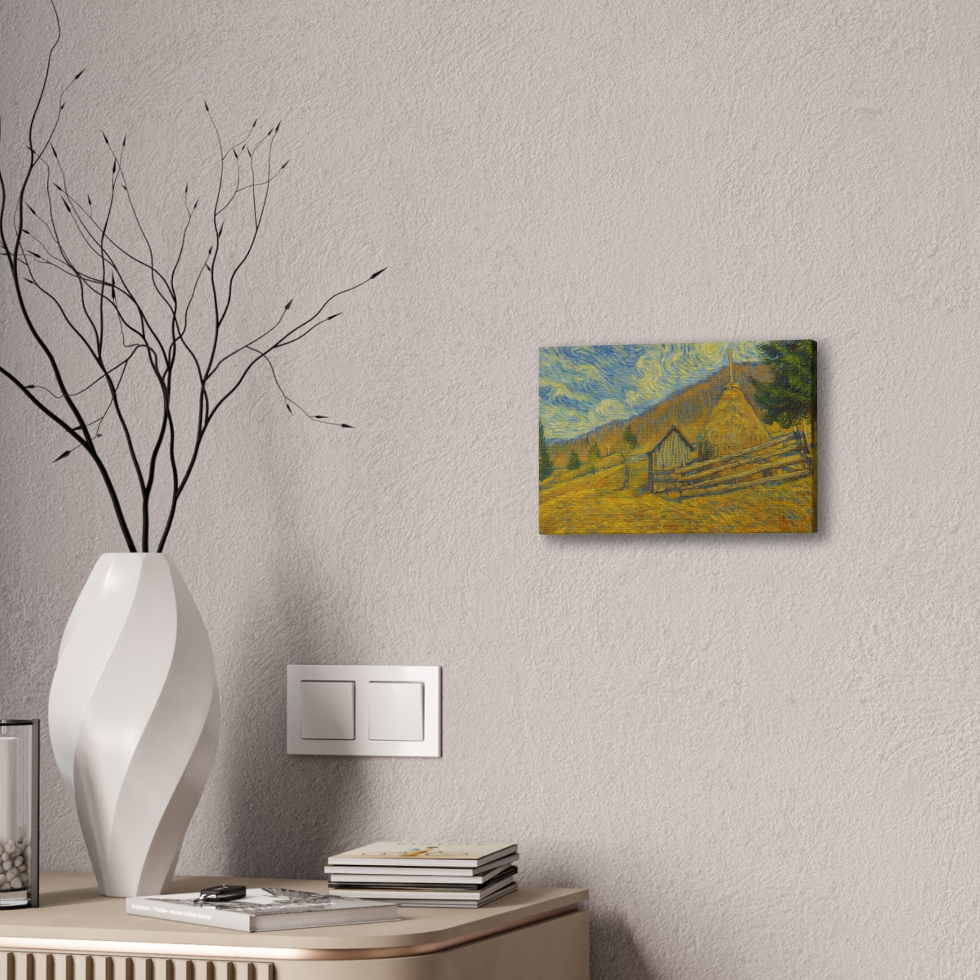 Vincent Van Gogh Inspired Canvas Print, Rustic Home Decor, Wall Art, Gift for Art Lovers, Country Landscape, Unique Art Piece - TRV