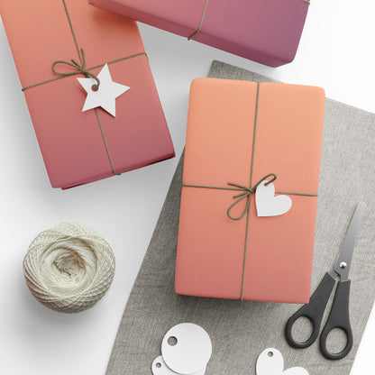 Sunset Gradient Wrapping Paper Roll — Peach Ombre Gift Wrap