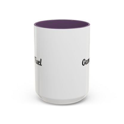 Printify Gamer Fuel coffee mug, 11oz or 15oz ceramic mug with gamer-themed design, perfect for gaming enthusiasts.