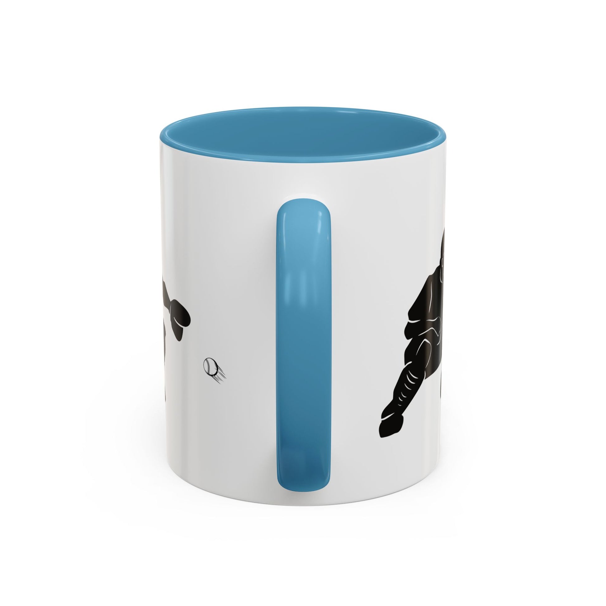 Baseball Catcher Coffee Mug, Sports Gift for Coaches, Black Accent Mug for Fans, Perfect for Birthdays & Celebrations, Unique Cup - TRV