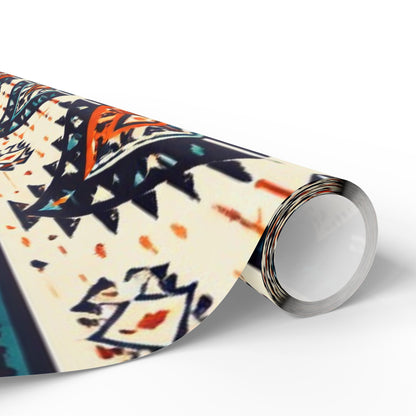 Southwestern Aztec Pattern Wrapping Paper Roll — Rustic Tribal Gift Wrap