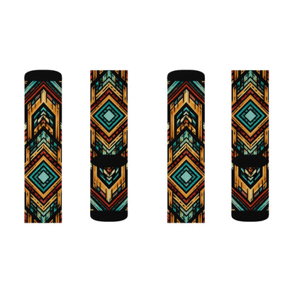 Southwestern Aztec Pattern Socks | Geometric Tribal Print